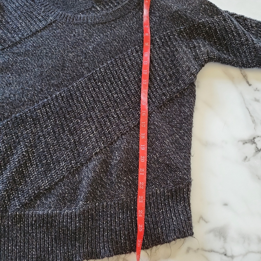 Black Silver Sparkle Sweater Worthington size XL - Picture 5 of 13